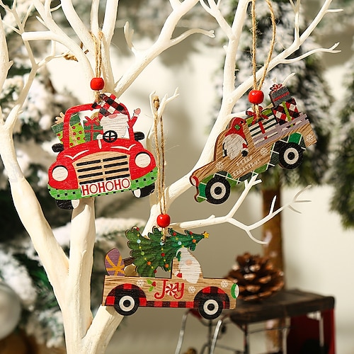 

Fournitures de noël, impression créative, pendentif de voiture, pendentif d'arbre de noël, cadeau de décoration.