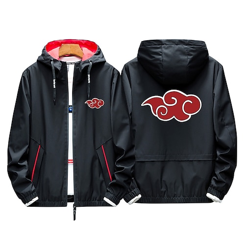 

Naruto Akatsuki Pardessus Veste d'extérieur Animé Harajuku Art graphique Kawaii Manteau Pour Homme Femme Adulte Estampage à chaud Polyester