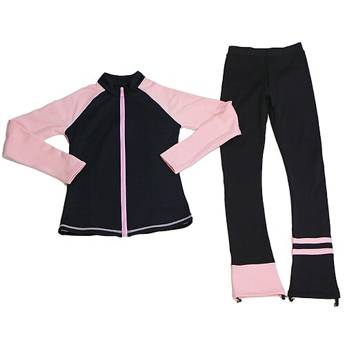 

Figure Skating Jacket with Pants Women's Girls' Ice Skating Pants / Trousers Leggings Outfits Purple Pink Red Fleece Spandex High Elasticity Training Practice Professional Skating Wear Thermal Warm