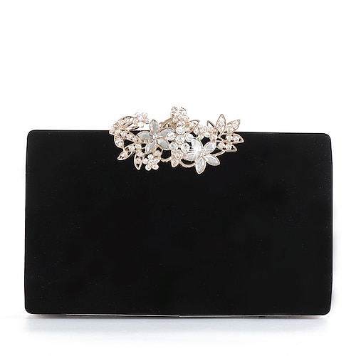 

Women's Evening Bag Chain Bag Evening Bag Polyester Crystals Chain Vintage Party / Evening Holiday Wine Black Gold