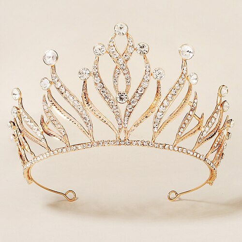 

Crown Tiaras Headbands Headpiece Rhinestone Alloy Wedding Party / Evening Retro With Crystal / Rhinestone Headpiece Headwear