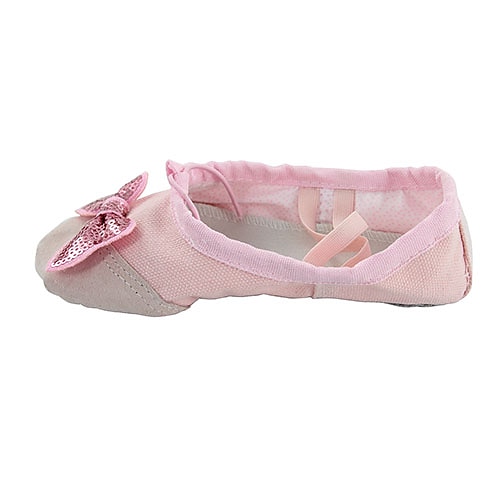 

Women's Ballet Shoes Training Performance Practice Professional Practice Bowknot Flat Heel Round Toe Elastic Band Slip-on Adults' White Black Rosy Pink