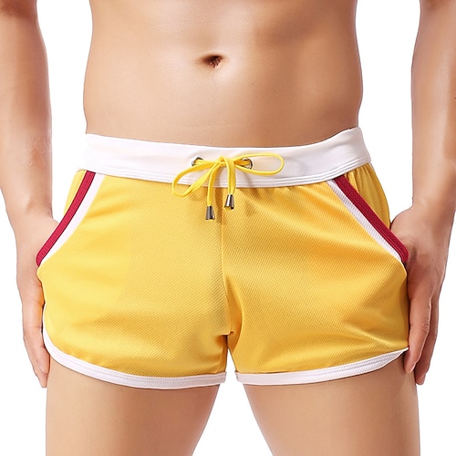 

SEOBEAN Men's Swim Shorts Swim Trunks Elastane Board Shorts Bottoms Breathable Quick Dry Stretchy Drawstring With Pockets - Swimming Surfing Beach Water Sports Patchwork Summer