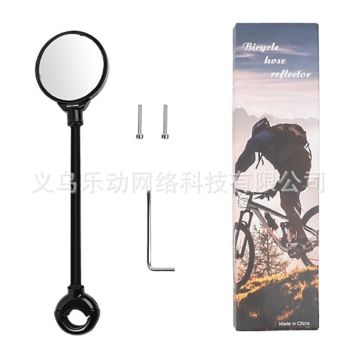 

Bike Mirror Rear View Mirror Adjustable Cycling Bicycle motorcycle Bike Metalic Black Road Bike Mountain Bike MTB Folding Bike