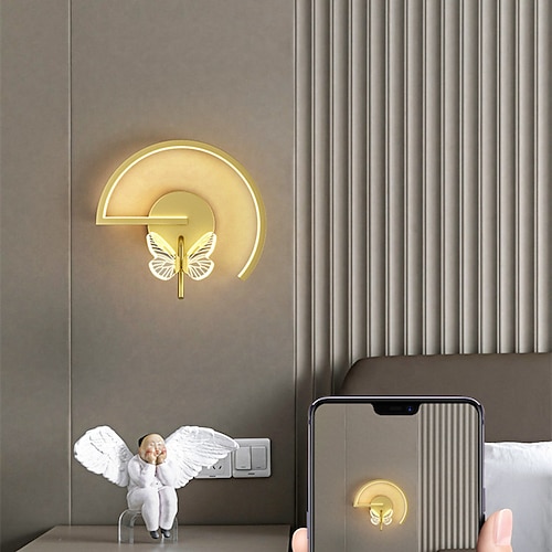 

Cute Modern LED Wall Lights Living Room Bedroom Aluminum Wall Light IP65 Butterfly 220-240V 12 W