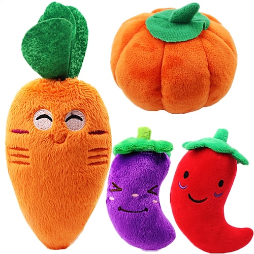 

Dog Toys Bite-Resistant Clean Dog Chew Puppy Training Toy Soft Banana Carrot And Vegetable Pet Supplies