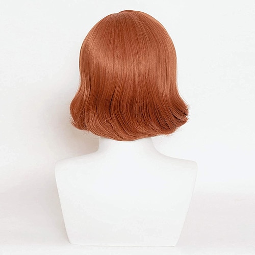 Beth Harmon Wig Queens Gambit Wig Short Brown Curly Wig Auburn