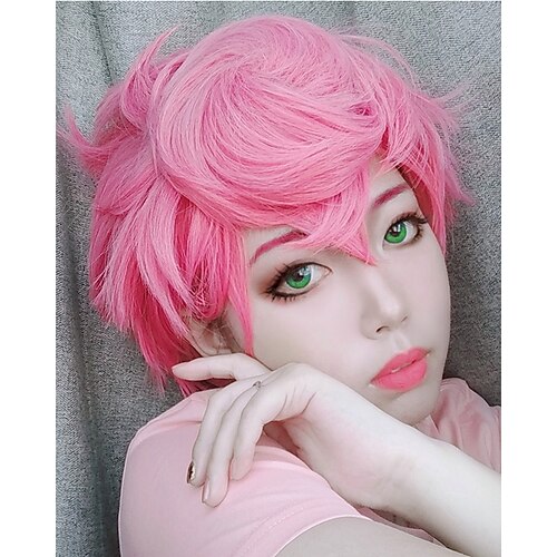 

bizzarra avventura vento dorato trish una parrucca cosplay parrucche cosplay resistenti al calore dei capelli