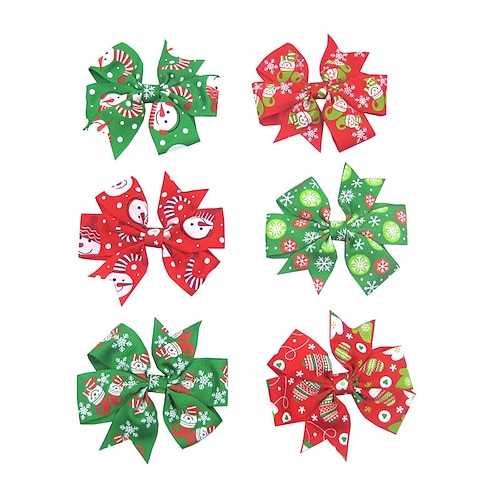

Kids / Toddler / Baby Girls' Active / Sweet Festival Cartoon / Snowflake Bow Polyester Hair Accessories Green / Light Green / Wine Kid onesize