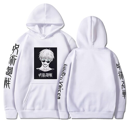 

Inspired by Jujutsu Kaisen Gojo Satoru Hoodie Cartoon Manga Anime Harajuku Graphic Kawaii Hoodie For Men's Women's Unisex Adults' Hot Stamping 100% Polyester