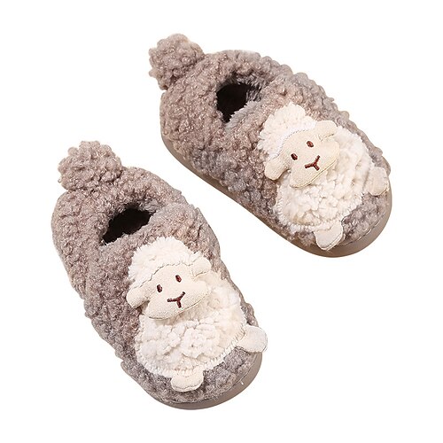 

Girls' Flats Toddler Shoes Lightweight Faux Fur Cute Casual / Daily Big Kids(7years ) Little Kids(4-7ys) Daily Walking Indoor Yellow Pink Gray Fall Winter