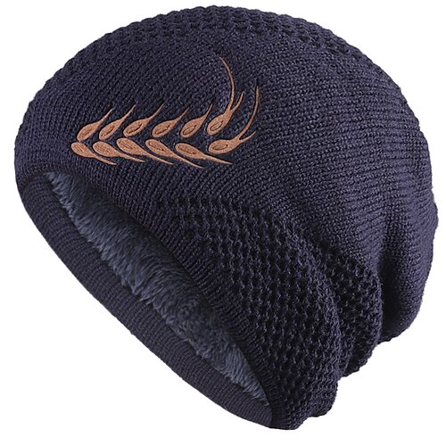 

Women's Hat Beanie / Slouchy Black Wine Khaki Party Outdoor Dailywear Knitted Pure Color Portable Windproof Comfort