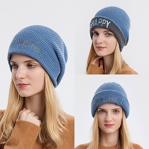 

Men's Women's Slouchy Beanie Hat Outdoor Home Daily Solid / Plain Color Knitting Casual Casual / Daily 1 pcs