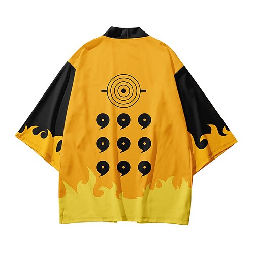 

Inspired by Naruto Naruto Uzumaki Anime Cosplay Costumes Japanese Kimono Kimono Coat For Men's