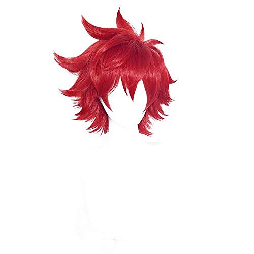 

sk8 the infinity reki kyan cosplay wig red short fluffy mens halloween party hair