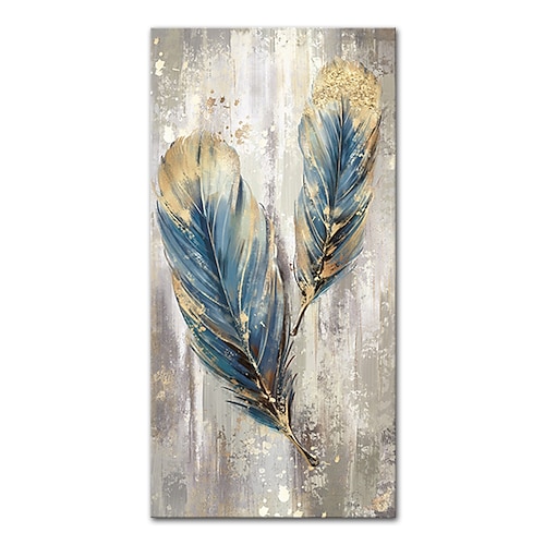 

Oil Painting Handmade Hand Painted Wall Art Mintura Modern Abstract Feather Pictures Home Decoration Decor Rolled Canvas No Frame Unstretched