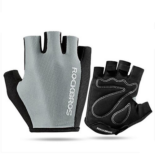 

ROCKBROS Winter Gloves Bike Gloves Cycling Gloves Biking Gloves Fingerless Gloves Windproof Warm Breathable Quick Dry Sports Gloves Mountain Bike MTB Outdoor Exercise Cycling / Bike Lycra Blue Grey