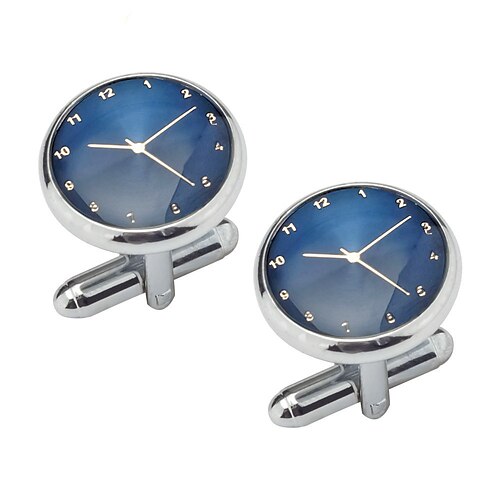 

Men's Fashion Cufflinks Silver Geometric For Gift