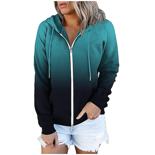 

Mujer Sudadera Pull-over Activo Ropa de calle Cremallera Bolsillo delantero En blanco y negro Azul Piscina Rojo Bloque de color Mariposa A Rayas Casual Manga Larga S M L XL XXL