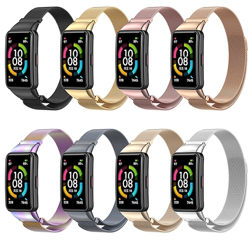 

Pulseira de relógio inteligente para huawei band 6 liga de zinco pulseira de smartwatch ajustável pulseira de substituição de pulseira de negócios