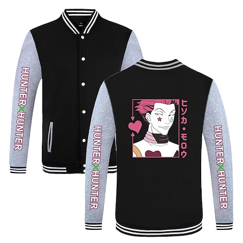 

jæger x jæger GON · FREECSS Varsity jakke Tilbage til Skole Anime Harajuku Grafisk Kawaii Frakke Overtøj Til Herre Dame Voksne Varmstempling Polyester / Bomuld
