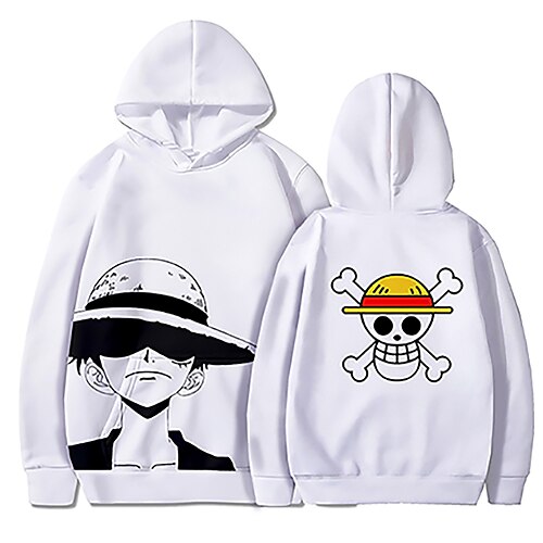 

Naruto Monkey D.Luffy Sweat à capuche Anime Dessin Animé Animé Harajuku Art graphique Kawaii Sweat à capuche Pour Homme Femme Unisexe Adulte Estampage à chaud Mélangé polyester / coton