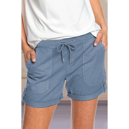 

Dame Slacks Shorts Bermuda shorts Søndags shorts Militærgrøn Blå Lyserød Høj Talje Sporty Enkel Afslappet Afslappet Daglig Lomme Mikroelastisk Korte Komfort Helfarve S M L XL XXL