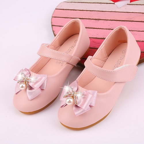 

Girls' Flats Flower Girl Shoes Microfiber Dress Shoes Little Kids(4-7ys) Theme Party Festival Pink Silver Ivory Fall Spring