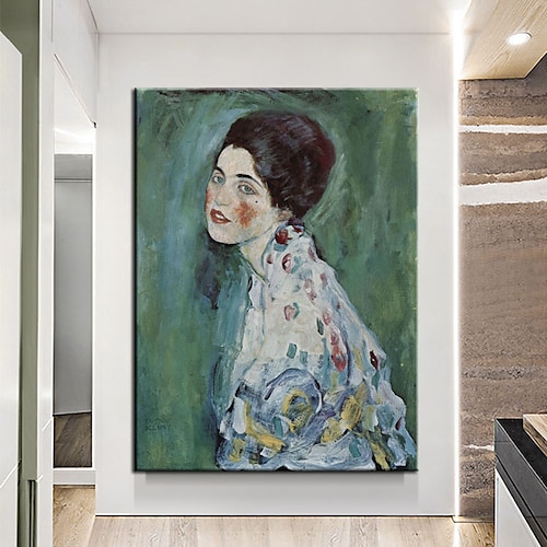 

Handmade Hand Painted Oil Painting Wall Art Classic Abstract Lady Klimt famous oil Painting Home Decoration Decor Rolled Canvas No Frame Unstretched