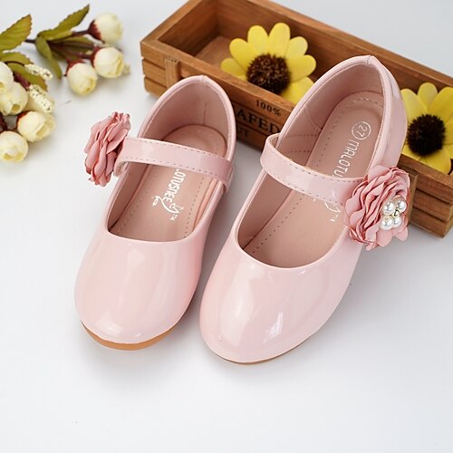 

Fille Ballerines Chaussures de Demoiselle d'Honneur Fille Cuir Verni Petits enfants (4-7 ans) Fleur Rose Claire Blanche L'autume Printemps