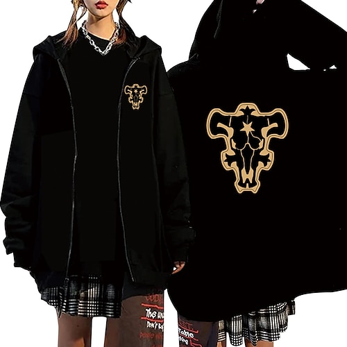 

Inspired by Black Clover Yuno Grinbellor Cartoon Manga Back To School Anime Harajuku Graphic Kawaii Outerwear For Men's Women's Unisex Adults' Hot Stamping 100% Polyester