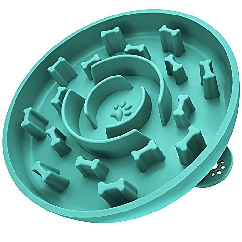 

Slow Feeder Dog Bowl,Slow Feeder Apply to Dog Cats,Durable Non-Toxic Non Skid Slow Feeder Bowls,Preventing Choking Healthy Design Dog Slow Feeder Bowl,Bloat Stop Dog with Suction Bowls(Large