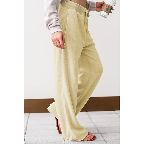 

Per donna Pantaloni della tuta Pantaloni Rosa Marrone Albicocca Vita normale Di tendenza Informale Fine settimana Tasche laterali Media elasticità Lunghezza intera Comfort Liscio S M L XL XXL