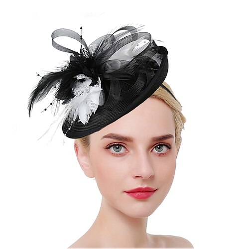 

Headpiece Feathers Party / Evening Kentucky Derby Flowers With Feather Headpiece Headwear