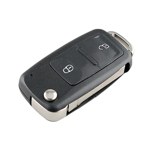 

Replacement Keyless Entry Remote Control Key Fob Clicker Transmitter 2 Button for Volkswagen AMAROK TRANSPORTER T5 T6 Remote Control Flip Keychain Shell