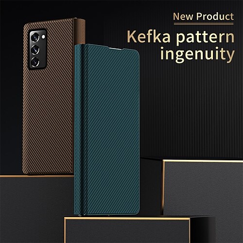 

Phone Case For Samsung Galaxy Back Cover Z Fold 2 Z Fold 3 Water Resistant Dustproof Solid Colored TPU PC