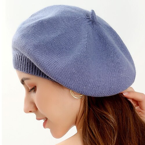 

Women's Hat Beret Hat Newsboy Cap Blue Beige Gray Wedding Party Outdoor Pure Color Pure Color Portable Comfort Fashion