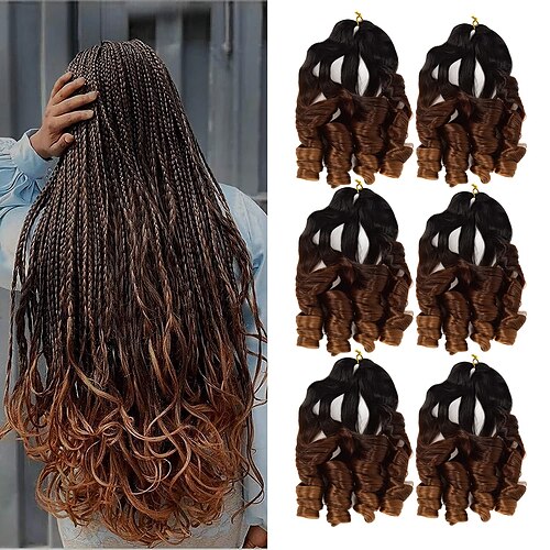 

22inch French Curl Braiding Hair Loose Wavy Braiding Hair (4packs 160g/pack)Wavy Synthetic Braiding Hair For Black Women French Curly Braids Hair Extensions 22inch 4packs