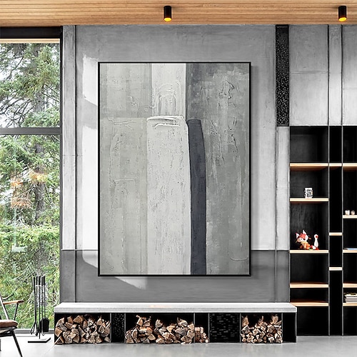 

A mano Fatto a mano Hang-Dipinto ad olio Dipinta a mano Panoramica verticale Astratto Riproduzione Moderno Realismo Senza telaio interno (senza cornice)