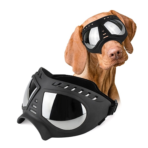 

Dog Goggles Big Area Dog Sunglasses Large Breed Windproof Snowproof Eye Protection Dog Glasses for Outdoor Driving Cycling