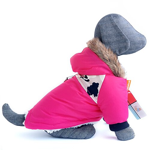 

Thermal Dog Coat with Pattern Outdoor Puppy Winter Clothes Cat Jacket Pet Hoodie Outfits Pullover Doggie Sweatshirt