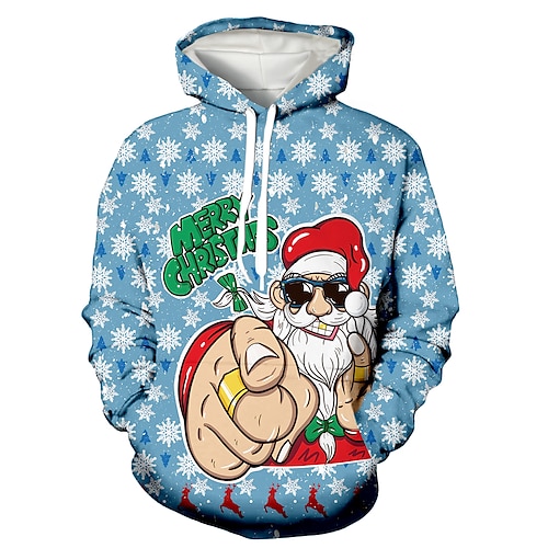 

Santa Claus Rudolph Ugly Christmas Sweater / Sweatshirt Hoodie Men's Women's Costume Party Christmas Christmas Carnival Masquerade Teen Adults' Party Christmas Vacation Polyester Top