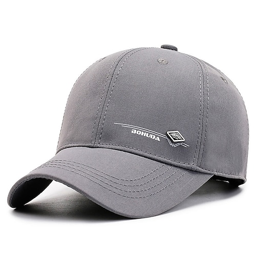 

Hombre Gorra de Béisbol Negro Champaña Algodón Estampado Sencillo Exterior Exterior Uso Diario Letra Resistente al Viento Transpirable Resistente a los UV Deportes