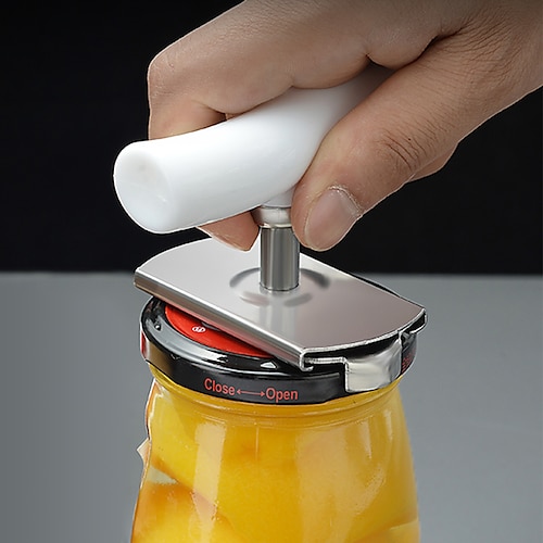 

Can Opener Tools Cap Lid Easy Gadget Manual Can Jar Opener Adjustable Stainless Steel Lids off Bottle Twist 1-3.7 Inches Kitchen