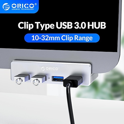 

ORICO USB 3.0 Hubs 4 Ports 4-in-1 USB Hub with USB 3.0 5V / 2A Power Delivery For Laptop PC Smartphone
