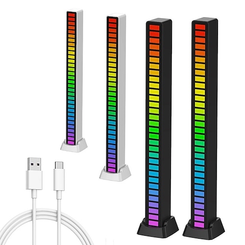 

Car Decoration Light LED Night Light Suitable for Vehicles Color-Changing Atmosphere Lamp Voice Control USB