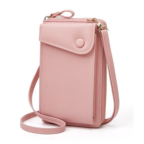 

Women's Mobile Phone Bag Crossbody Bag Shopping Going out Blue Blushing Pink Light Red Red