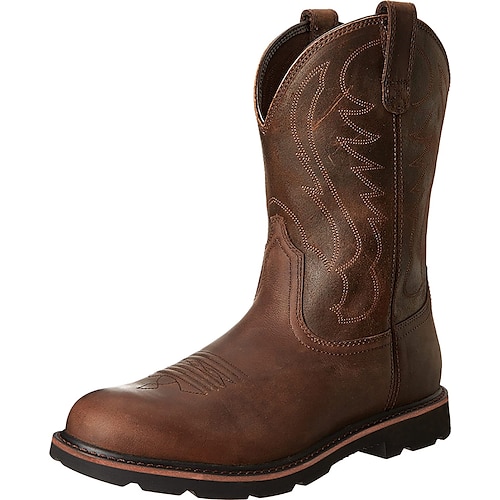 

Men's Boots Cowboy Boots Vintage Classic Outdoor PU Big tree color Brown Winter