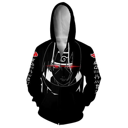 

Inspired by Naruto Akatsuki Uchiha Itachi Anime Cartoon Manga Anime 3D Harajuku Graphic Outerwear For Men's Women's Unisex Adults' 3D Print 100% Polyester