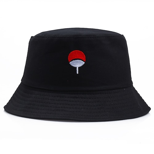 

Naruto Uchiha Sasuke Hat Fisherman Hat Anime Harajuku Kawaii For Men's Women's Unisex Adults' Hot Stamping Pure Cotton